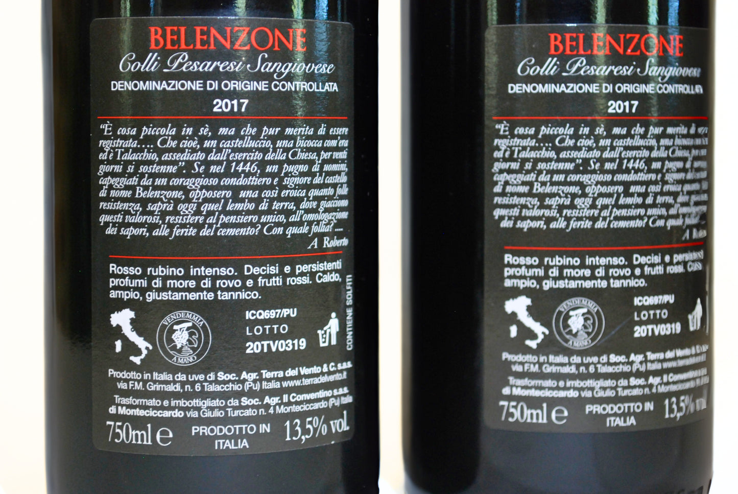 Vino rosso "Belenzone"